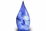 Polished Indonesian Blue Amber Flame #383354-1